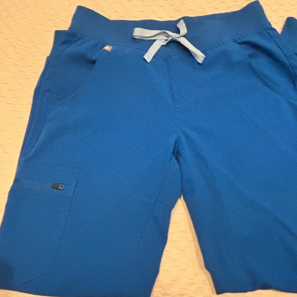 Figs Technical Collection Blue Drawstring Jogger Stretch Scrub Pants XS